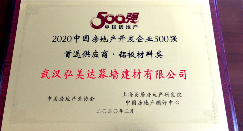 2020中國房地產開發(fā)企業(yè)500強
